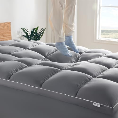 SLEEP ZONE Mattress Topper, Extra Thick Fitted Mattress Pad by SLEEPZONELIFE