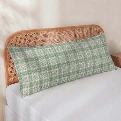 Merryword 100% Cotton Body Pillow Cover, 20 x 54, Washed Cotton Dusty Mint by Merryword