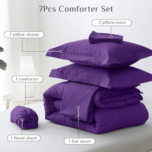 JOLLYVOGUE California King Comforter Set, Ultra-Soft Bed in a Bag Cal King Size - Image 5