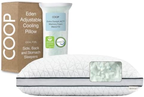 Coop Home Goods Eden Cool Adjustable Pillow, King Size by CoopSleepGoods