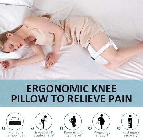 beslovo Side Sleeper Knee Pillow, Memory Foam Leg Pillow, Ergonomic Between Leg - Image 2