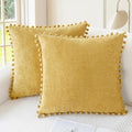 CaliTime Decorative Couch Throw Pillow Covers 16 X 16 Inches Gold by CaliTime