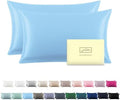 Silk Pillow Cases 2 Pack Soft Breathable and Sliky King Size Pillow Cases Set by Suatien