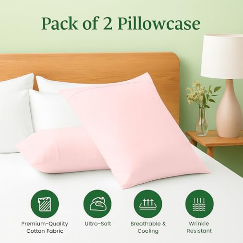Cotton Delight 100% Organic Cotton Standard Pillowcases Set of 2 – 600 Thread - Image 3