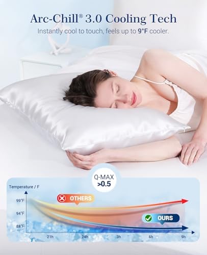 Elegear Cooling Pillow Cases for Hot Sleeper, Satin Pillowcases - Image 2