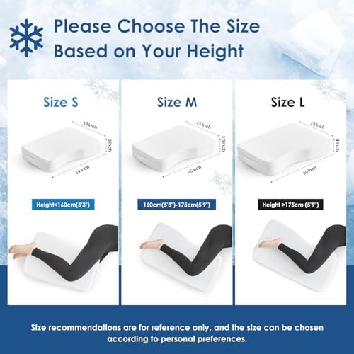 Cooling Leg Pillow for Side Sleepers 100% Cooling Fabric Knee Pillow for Side - Image 4