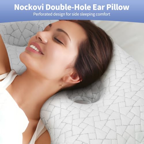 Dual-Hole Ear Piercing Pillow, 2 x 4 Cavities, Air-Layer Mesh - Image 2