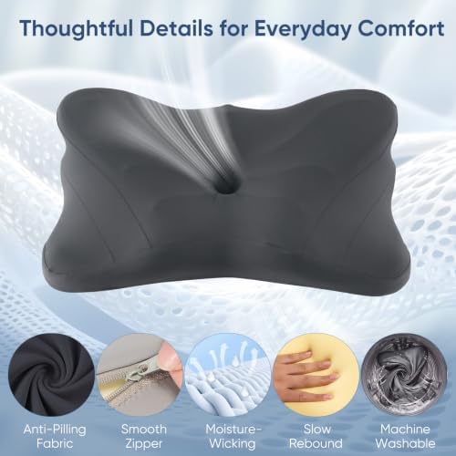 Sweetcrispy Cervical Pillow for Neck Pain Relief, Cooling Memory Foam - Image 5