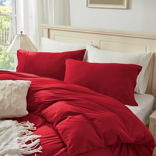 H HOUSEHOLD 100% Jersey Knit Cotton King Size Pillowcases Set of 2, Super Soft - Image 2