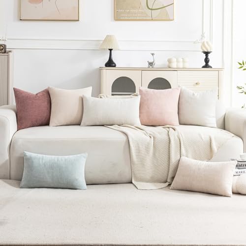 Set of 4 Soft Textured Decorative Throw Pillow Covers 22x22 Inch Cozy Farmhouse - Image 2