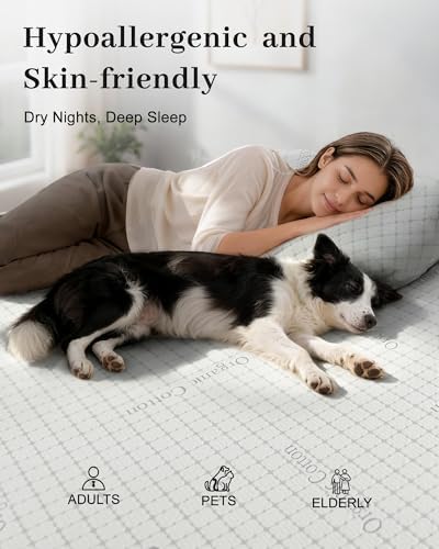 Waterproof Mattress Protector Organic Cotton Surface Twin Grey - Image 6