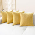 CaliTime Decorative Couch Throw Pillow Covers 18 X 18 Inches Gold by CaliTime