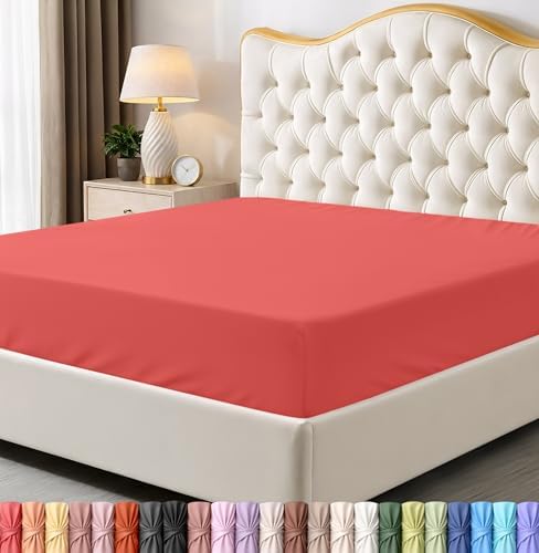 Full Fitted Sheet, Ultra Soft Fits Up to 15 Inch Deep Pocket by UTOPIABEDDING