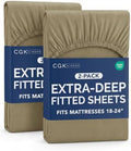 CGK Linens 2 Pack Extra Deep Cal King Fitted Sheets by CGKUnlimited