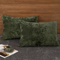 PHF Truly Velvet Pillowcases King Size 20" x 36", Smokey Olive, No Insert by PHF