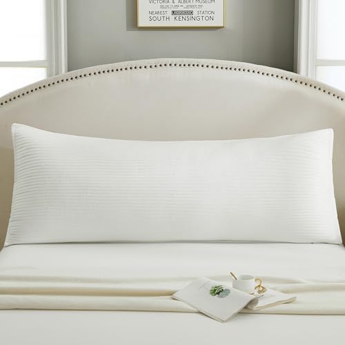Quilted Body Pillow Cover, Striped Long Size 21"x54" Body Pillowcase 1PC Soft - Image 2