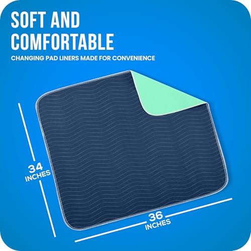 4 Pack Washable Pee Pads for Dogs 34" x 36", Waterproof Dog Training Pads - Image 3