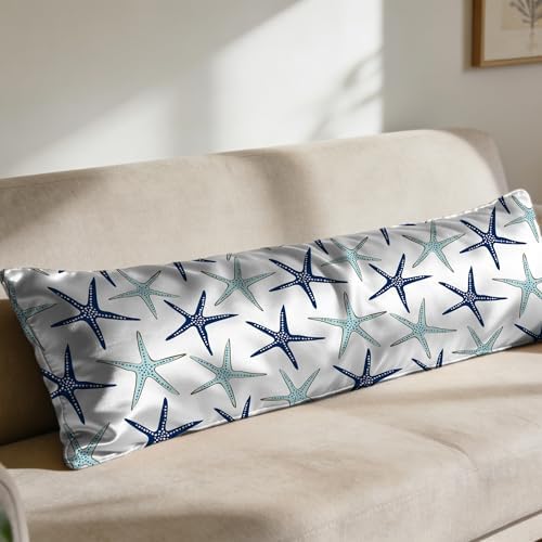 Navy Blue Body Pillow Cover, Cooling Pillow Cases Cover, Starfish Body Pillow - Image 7