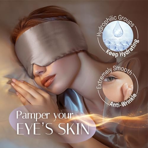 OLESILK 100% Mulberry Silk Sleep Mask, Large Size, Pressureless - Image 3