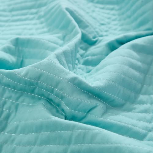 Stripe Quilted Pillowcases Set of 2, Standard Size Envelope Pillow Covers Soft - Image 6