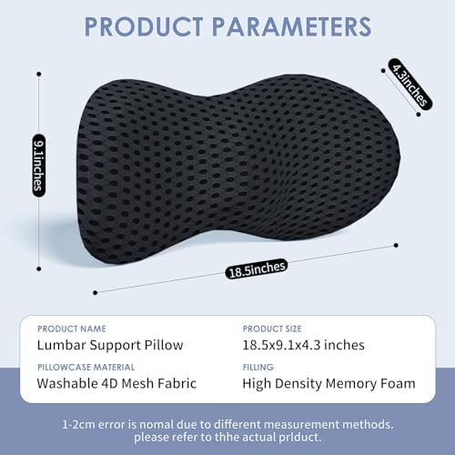 kasney Lumbar Support Pillow for Office Chair, Back Pillow - Image 5