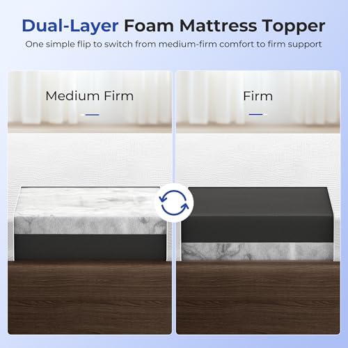 HOMRELEXA Cooling Mattress Topper Queen Size 4 Inch, Cooling Gel & Bamboo - Image 6