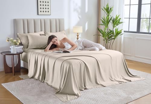 Pure Bamboo Full Sheets, Genuine 100% Organic Viscose Derived from Bamboo Bed - Image 2