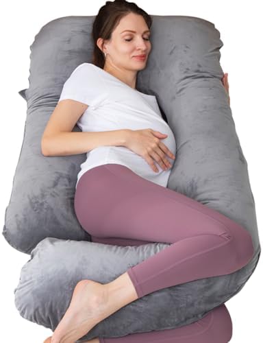 MOON PINE Pregnancy Pillow, U Shaped Full Body Pillow by MOONPINE