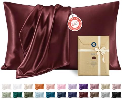 Bedsure Satin Pillowcases King Set of 2, Silky Pillow Cases by BEDSURE