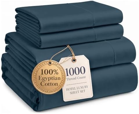LANE LINEN Queen Bed Sheet Set 100% Egyptian Cotton Sateen by LaneLinen