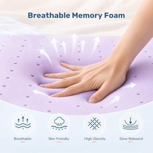 Sweetcrispy Mattress Topper Full, 4 Inch Cooling Gel Memory Foam Mattress Pad - Image 4