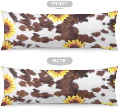 Cowhide Sunflower Body Pillow Cover Pillowcase - Image 3
