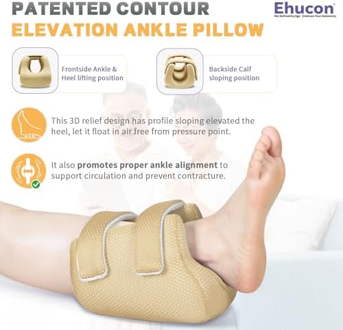 3D Heel Protectors for Pressure Sores, Ankle Elevation Pillow Foot Support - Image 5
