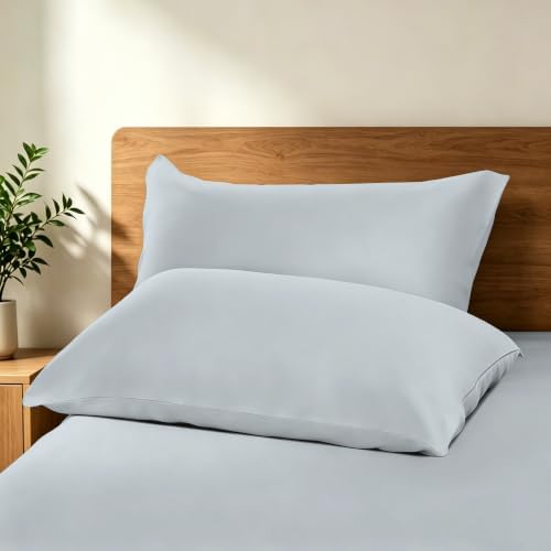 Bamboo Viscose Zipper Pillow Cases King Size Set of 2 - Image 5