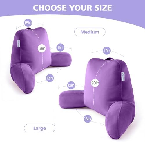 Reading Pillow with Adjustable Memory Foam, Adult Backrest with Arms, Back - Image 3