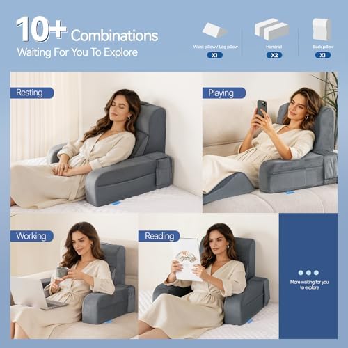 Kayfia Reading Pillow, Gel Memory Foam Back Rest Pillow - Image 4