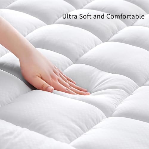Twin XL Size Quilted Fitted Mattress Pad Cover - Image 2