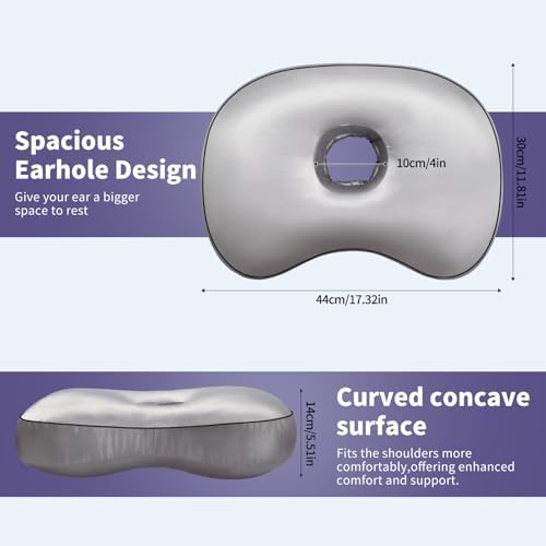 4" Hole Piercing Pillow for Side Sleepers - Image 3