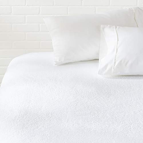 Amazon Basics Waterproof Breathable Mattress Protector, Queen Size, 18 inch Deep by AmazonBasics