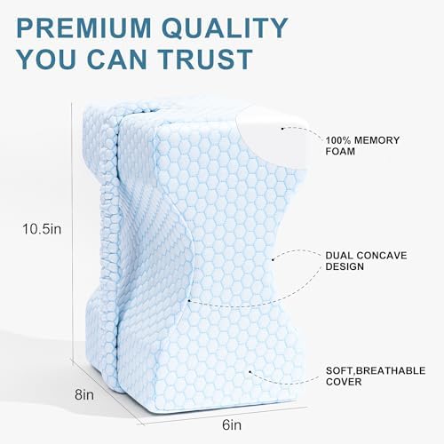 UJPFEO Knee Pillow for Side Sleepers, Leg Pillow for Sciatica, Joints Pain - Image 5
