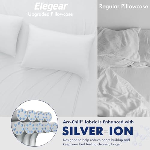 Elegear Silver Infused Cooling Pillow Cases Set of 2 - Image 3