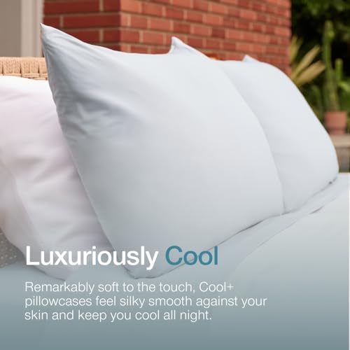 Coop Home Goods Cool+ Crescent Pillow Case Queen Size 2-Pack, Ultra-Soft & - Image 6