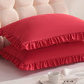 Ruffled Queen Pillow Shams, 2 Pack, 20x30 Inches by Aerlomi