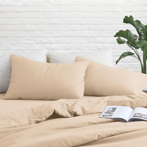King Size Pillow Protector Set of 2, 100% Egyptian Cotton Pillow Cases - Image 7