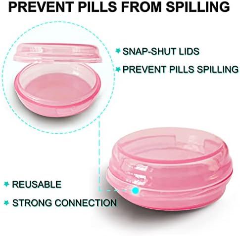 UHOUSE Small Pill Box, Daily Mini Pill Organizer Portable - Image 2