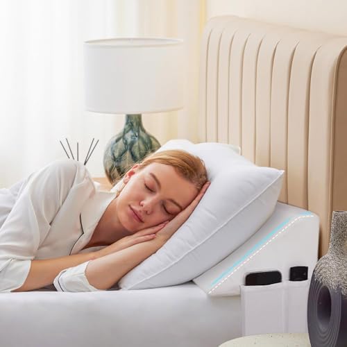Bedluxe Queen Bed Wedge Pillow for Headboard, Fill The Gap by Bedluxe
