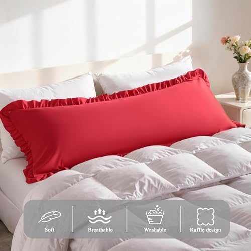 Ruffled Body Pillow Shams, 1 Pack, 20x54 Inches - Image 2