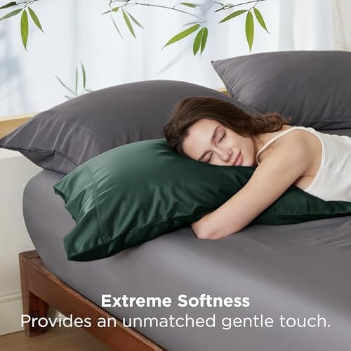 Bedsure Pillow Cases Standard Size Set of 2, 100% Rayon Derived from Bamboo - Image 3