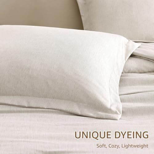Monbix Queen Size Comforter Set 7 Pieces Oatmeal Beige Bed in a Bag - Image 6