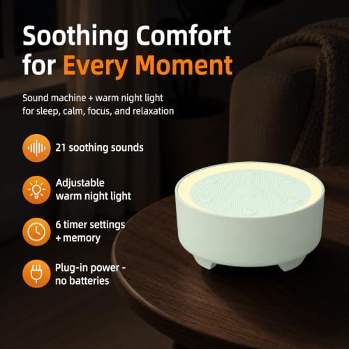 Kipcush White Noise Machine for Sleeping, Baby & Adults, High-Fidelity - Image 2